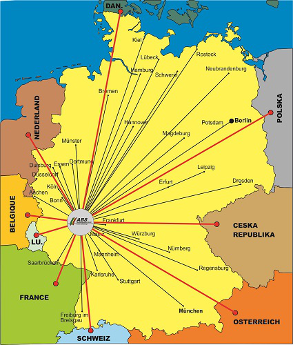 Deutschlandkarte ABS Markierungstechnik